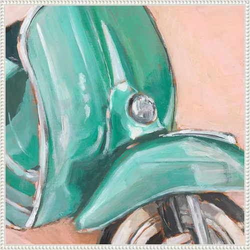 Vista 19 de Amanti Art Framed Canvas Wall Art 16x16 Retro Scooter IV by Ethan Harper, Framed Wall Art Canvas, Transportation Artwork, Traditional Decor, Small