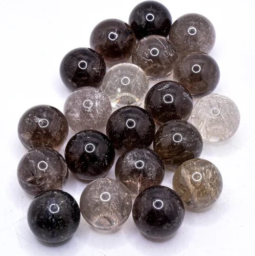 Vista 4 de 0.787 in Claro Marrón Ahumado Cuarzo Esfera Pulido Natural Brillante Translúcido Piedra Preciosa Cristal Mineral Decoración Bola - China (1PC)