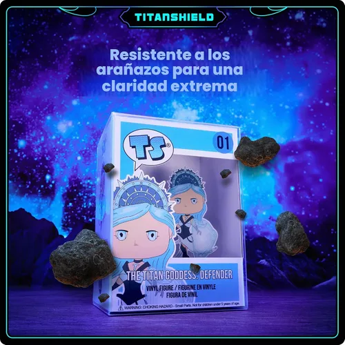 Vista 4 de TitanShield Funda protectora de platino de 0.020 in resistente a los rayos UV y a los arañazos, compatible con Funko, figuras de vinilo de 4