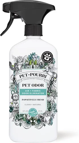 Vista 14 de Pet-Pourri Pet Odor Air + Spray eliminador de olores de tela, coco canino, 16 onzas líquidas
