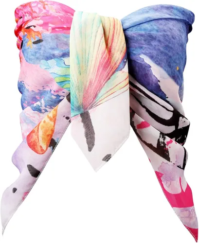 Vista 3 de Ayliss Traje de baño para mujer, de gasa, estampado, pareo para playa, pareo