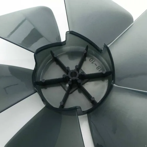 Vista 6 de Hoja de ventilador silenciosa de plástico universal con cubierta de tuerca de repuesto para ventilador de pie ventilador de mesa gris #3 10 pulgadas