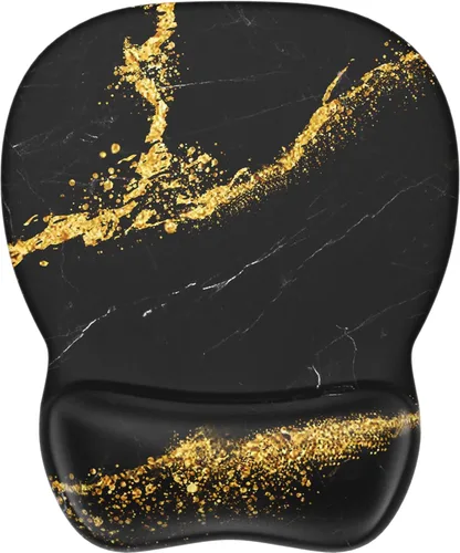 Vista 27 de MROCO - Alfombrilla ergonómica para mouse con reposamuñecas de gel, 9.4 x 8.1 pulgadas, color negro Ergonomic Shape Design for Pain Relief