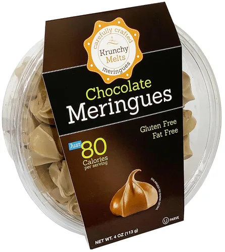 Vista 26 de Krunchy Melts Galletas originales de merengue Sabor S'mores Solo 90 calorías por porción Sin grasa, sin gluten, sin lácteos (4 onzas)
