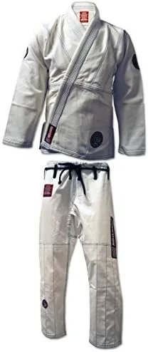 Vista 2 de ROLL HARD Kimonos brasileños de Jiu Jitsu de la marca - Blanco (A7), Blanco