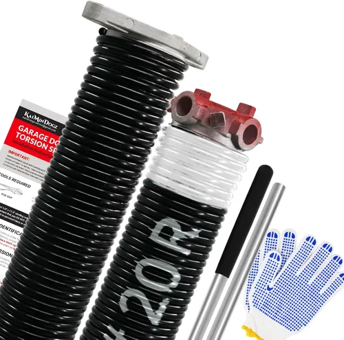 Vista 30 de Par de Resortes de Torsión para Puerta de Garaje de 1.75" Juego con Barras de Enrollado Antideslizantes y Guantes, Electroforesis de Alta Precisión