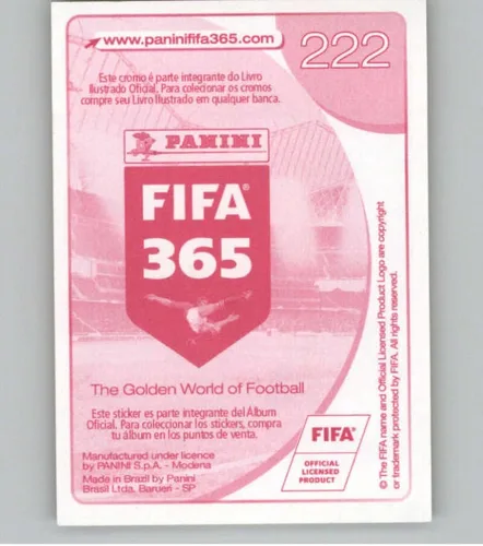 Vista 2 de Pegatinas Panini FIFA 365 2016-17 Central/Sudamérica #222 Julio Buffarini San Lorenzo - Adhesivo oficial de álbum de fútbol en estado crudo