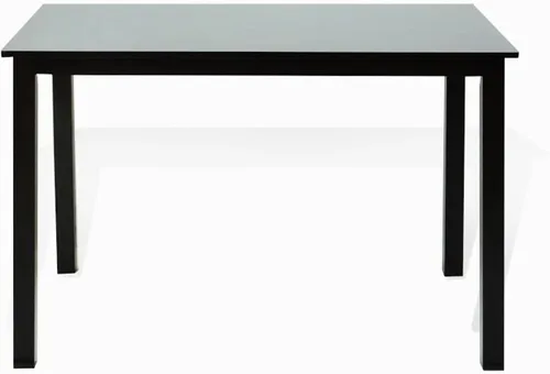 Vista 3 de Mesa rectangular de madera maciza de comedor, estilo contemporáneo, color negro