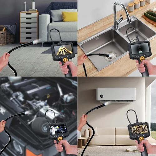 Vista 7 de Daxiongmao Boroscope 1080P Cámara industrial de inspección endoscopio Mechanical Tool for Automotive, HVAC, Plumbing, 4.3" IPS Screen, IP67
