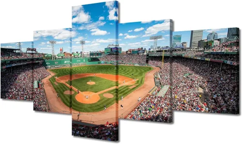 Vista 58 de Arte para pared, lienzo para estadio deportivo, arte para pared, diseño de campo de Wrigley en Chicago, pinturas de Chicago, impresiones sobre