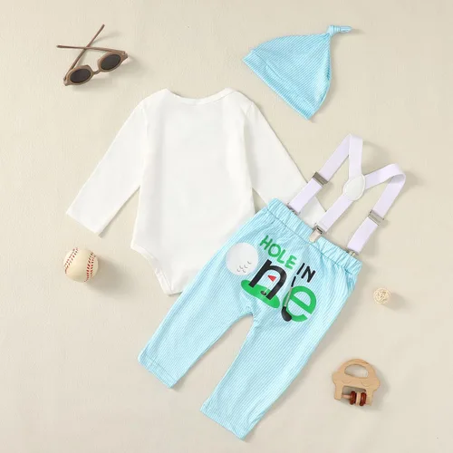 Vista 5 de Traje de primer cumpleaños para bebé niño niño de un año de edad, traje de niño con agujero en una sola ropa