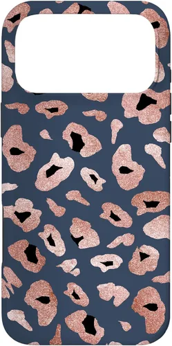 Vista 22 de Rose Leopard Print Blue Cheetah Jaguar Pattern Case for iPhone 17