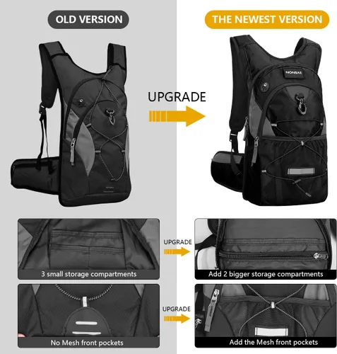 Vista 3 de NONSAR Mochila de hidratación de 3L con bolsa de agua, mochila de agua aislada para mujeres, hombres, niños, mantiene los líquidos frescos hasta 5