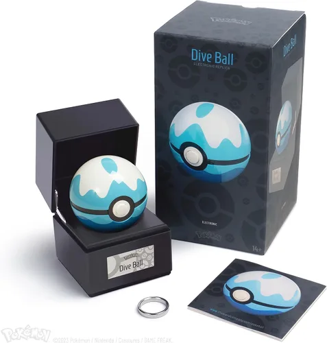 Vista 9 de The Wand Company Original Poké Ball - Réplica auténtica de la Pokébola, realista, electrónica, fundida a presión, con estuche para exhibición, luz