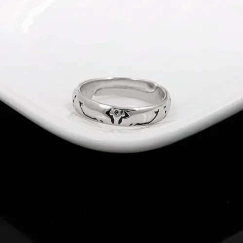 Vista 2 de Jujut-su Kaise Rings Anime Itadori Yuji Anillo ajustable de plata Jutsu Kaisen Manga Merch regalo para hombres, mujeres y adolescentes, Acero