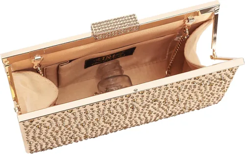 Vista 6 de DEXMAY Crystal Clutch Purse for Women Rhinestone Frame Clutch Handbag for Party