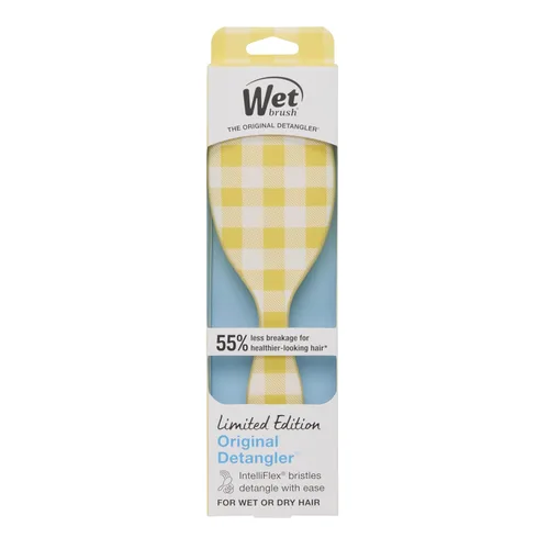 Vista 11 de Wet Brush - Cepillo desenredante Original, Gingham Dorado (Encanto Costero), cerdas ultrasuaves IntelliFlex que se deslizan a través de los nudos
