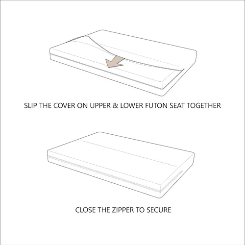 Vista 8 de LANE LINEN Fundas para futón de tamaño completo, fundas elásticas 100% algodón, funda de colchón de tamaño completo para sofá cama de futón, funda