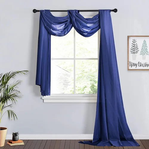 Vista 10 de RYB HOME Tela drapeada para arco de boda, 2 paneles de cortinas transparentes de gasa para exteriores, cortinas de telón de fondo verticales