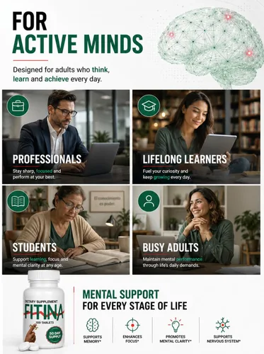 Vista 4 de Aumento de la memoria, ayuda cognitiva, salud cerebral (100 tabletas/paquete de 1)