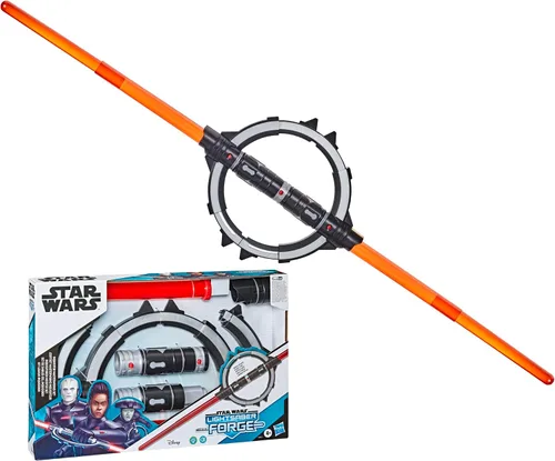 Vista 13 de STAR WARS Lightsaber Forge Inquisitor Masterworks Set de sable de luz electrónico de doble hoja, juguete de rol personalizable para niños a partir