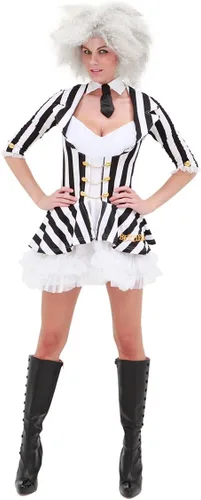 Vista 3 de Secret Wishes, disfraz Beetlejuice para mujer, M, NegroBlanco