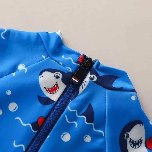 Vista 5 de Traje de baño para niños con estampado de tiburones para niños