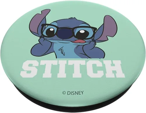 Vista 2 de Disney Lilo & Stitch Nerd Stitch Retrato PopSockets Standard PopGrip