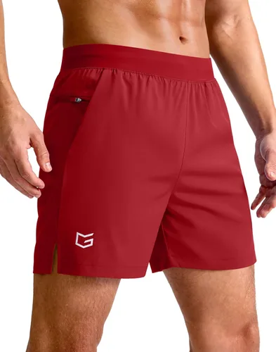Vista 41 de G Gradual Pantalones cortos deportivos para correr para hombre de 7/5/9 pulgadas, bolsillo con cremallera, ligeros, para entrenamiento, gimnasio