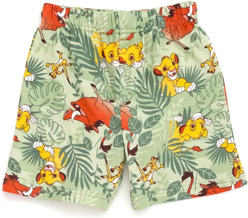 Vista 4 de Disney Mickey Mouse Lion King Pixar Toy Story - Conjunto de camiseta y pantalones cortos de felpa francesa para niño grande