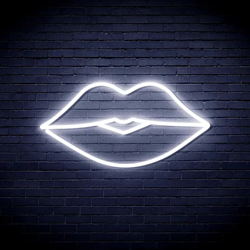 Vista 12 de AdvPro Lips Kiss Girl Room Flex Silicone LED Neon Sign - Azul - st16s32-fnu0048-b