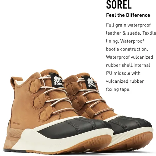 Vista 2 de SOREL Out 'N About III botas clásicas para mujer, de gamuza y piel impermeables, botas de invierno