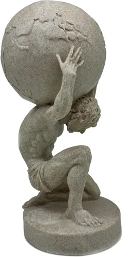 Vista 6 de FUNSXBUG Estatua de Dios griego grande de 11 pulgadas, escultura coleccionable de Atlas Holding World, decoración del hogar, sala de estar
