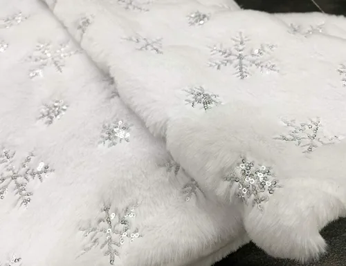 Vista 5 de Falda de árbol de Navidad de 4 pies, color blanco - para árbol de Navidad de 6 pies, 7 pies, 8 pies, 9 pies, falda de árbol de Navidad con copos