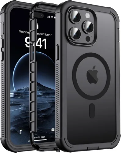 Vista 34 de jaroco - Funda magnética compatible con MagSafe para iPhone 11 de 6.1 pulgadas; protección de grado militar contra caídas, de doble capa