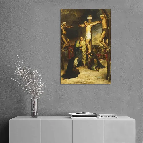 Vista 5 de ZTJ Póster de Jesucristo, la crucifixión de Cristo, pintura decorativa, lienzo, arte de pared, póster de sala de estar, dormitorio, 16 x 24 pulgadas