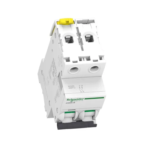 Vista 3 de Schneider Electric A9F74220 IC60N Disyuntor Acti9, 2P, 20A, Curvatura C, 50/60 Hz, Blanco