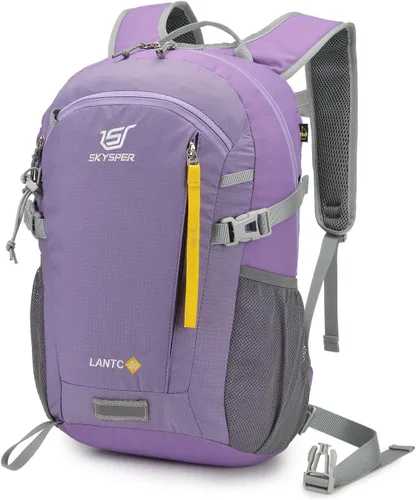 Vista 10 de SKYSPER Mochila pequeña de senderismo, 20L, mochilas de viaje ligeras para senderismo y día a día para mujeres y hombres