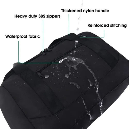 Vista 4 de ECOHUB Para Spirit Airlines - Bolsa de viaje de 18 x 14 x 8 pulgadas, bolsa de viaje, bolsa de lona de viaje, artículos esenciales de viaje, bolsa