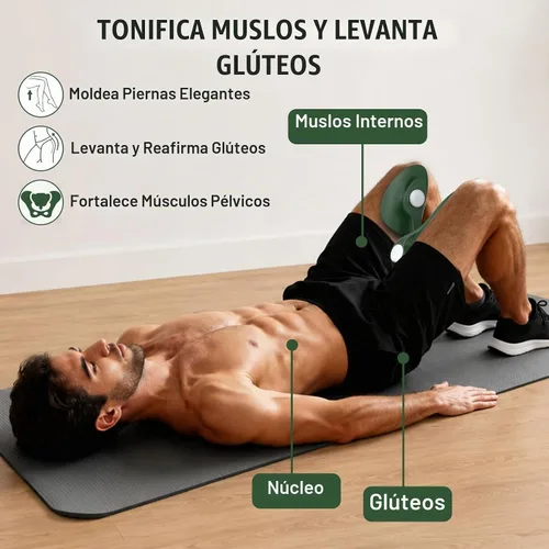 Vista 6 de Pelvic Floor Exercise Devices 35lb Resistance Kegel Thigh Trainer with Band 35 lb Verde Oscuro