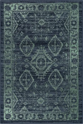 Vista 14 de Alfombrilla Maples Rugs, modelo Georgina Accent, Tela, Azul Marino/Verde