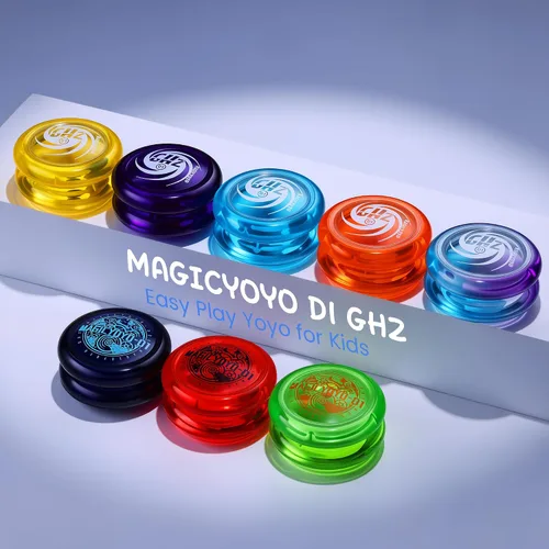 Vista 2 de Yoyo de Bucle con Respuesta para Niños Principiantes, Yo-yo Inicial 2A Loop Fácil de Jugar Trucos Básicos de Cuerda (D1 Azul) Professional