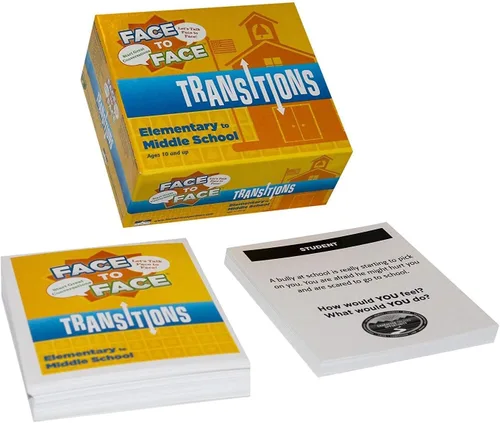 Vista 2 de Juego de cartas para niños de transiciones cara a cara (edición de primaria a secundaria) - Desarrollo de comunicación para transiciones importantes