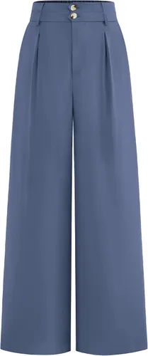 Vista 20 de BTFBM Pantalones de vestir de pierna ancha para mujer, trajes casuales de Negro
