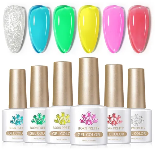 Vista 24 de BORN PRETTY Esmalte de uñas de gel de 6 colores marrón óxido, rojo moca, borgoña Juego de esmaltes de gel de otoño e invierno, tonos beige verde