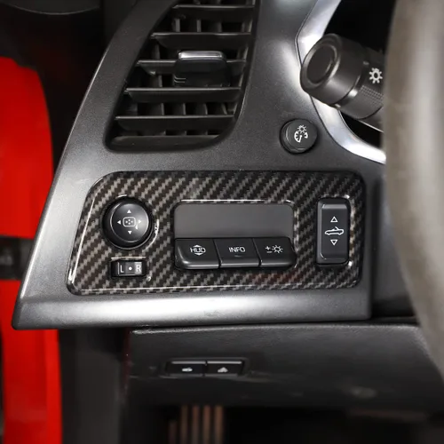 Vista 5 de Sekhyna Cubierta de marco convertible para panel de interruptor de techo, ABS, 1 unidad, compatible con Corvette C7 Stingray 2014-2019 para consola