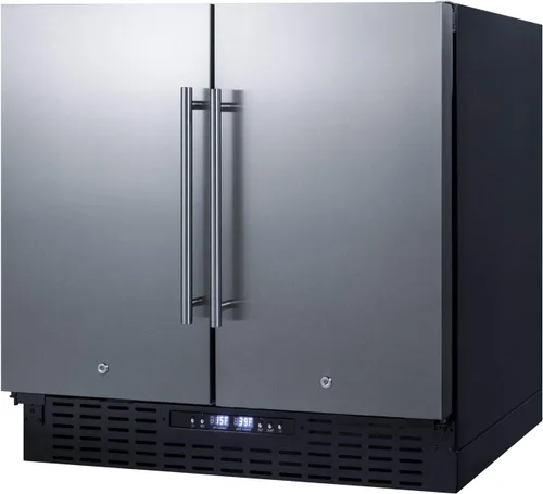 Vista 4 de 36 in. 5.8 CU. FT. Refrigerador integrado lado a lado con congelador en acero inoxidable, COUN