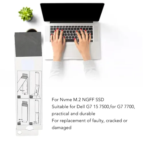 Vista 3 de plplaaoo M.2 - Cubierta para disipador de calor para disco duro SSD con funda de soporte, buena disipación de calor, cubierta de disco duro