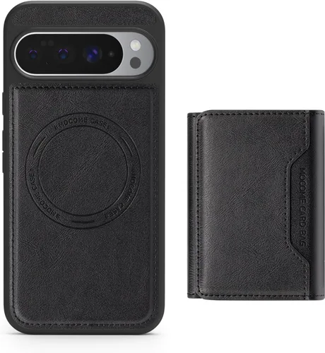 Vista 8 de Funda compatible con Google Pixel 10 Pro XL de 6.8 pulgadas de piel sintética con tarjetero 【Compatible con Magsafe】Funda magnética desmontable 2