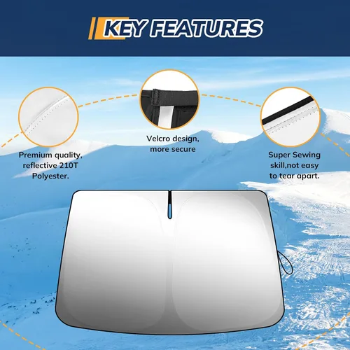 Vista 7 de Parasol para parabrisas delantero compatible con accesorios Subaru Forester 2019, 2020, 2021, 2022, 2023, 2024, 2024, protector solar delantero